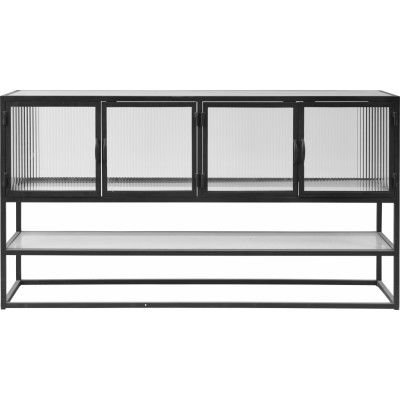 KILROY INDBO Harvard skänk, m. 4 dörrar och 1 hylla - svart järn