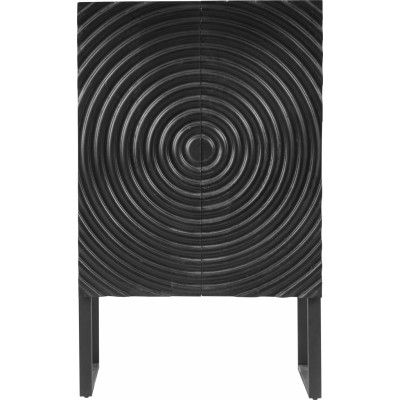 KILROY INDBO Tera bokhylla, m. 2 dörrar - svart mangoträ