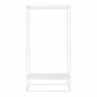 KRISTINA DAM STUDIO  Grid garderobsställ, med hylla - vit stål