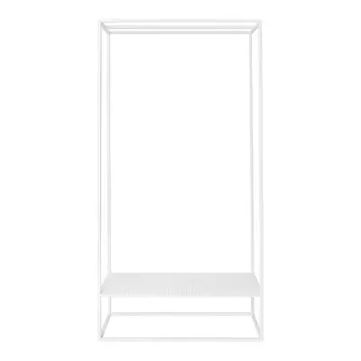 KRISTINA DAM STUDIO  Grid garderobsställ, med hylla - vit stål