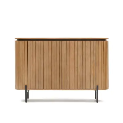 KAVE HOME Licia skänk, m. 2 dörrar och 1 hylla - naturligt mangoträ och järn (120x45)