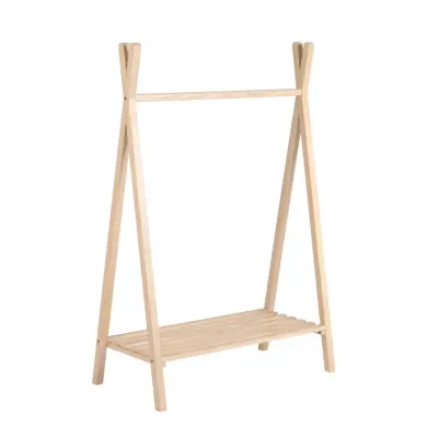 KAVE HOME Maralis Klädställ för Barn, med Hylla - Naturlig Ask (148 x 50 cm)