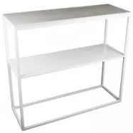 Svensk Marmor Hallbord ljus, vit hylla Helena