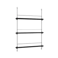 Moebe - Magazine Shelving 115 Hylla Black/Stainless Steel