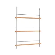 Moebe - Magazine Shelving 115 Hylla Oak/Stainless Steel