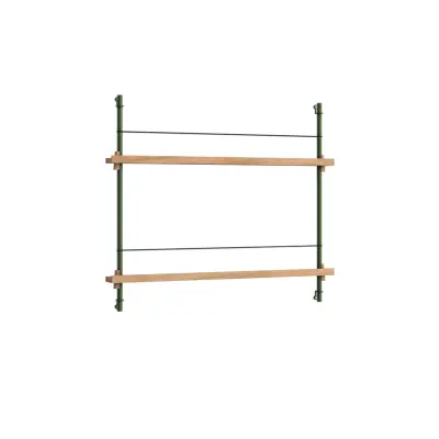 Moebe - Magazine Shelving 65 Hylla Oak/Pine Green