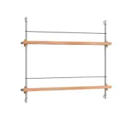 Moebe - Magazine Shelving 65 Hylla Oak/Stainless Steel