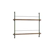 Moebe - Magazine Shelving 65 Hylla Smoked Oak/Pine Green
