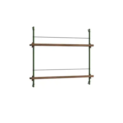 Moebe - Magazine Shelving 65 Hylla Smoked Oak/Pine Green