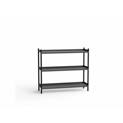NINE - Bolt Shelving 1000 3 Shelves Black Anthracite NINE