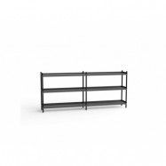 NINE - Bolt Shelving 2000 3 Shelves Black Anthracite NINE