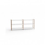NINE - Bolt Shelving 2000 3 Shelves White NINE