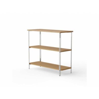 Nine - Inline Floor Shelving 3 Shelves Natural