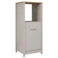 NORDIC LIVING KOLLEKTION Sardegna 1 köksskåp för kylskåp och ugn, med 1 dörr, 2 hyllor, 1 fack - naturlig hantverksmässig ekfinish och kashmirmelamin