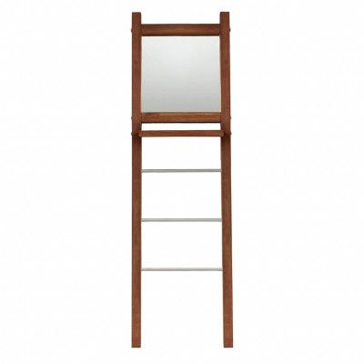 NORDVÄRK Aynal klädställ, m. spegel och hylla - valnötsfärgad furu