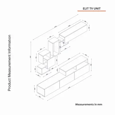 NORDVÄRK Elite TV-enhet, vit