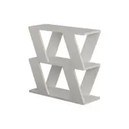 NORDVÄRK Lazena sidobord, w. hylla - vit melamin (60x22)