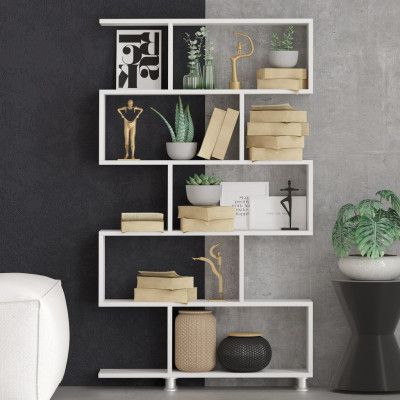 NORDVÄRK Nilüfer bokhylla, vit