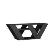 NORDVÄRK Pipralla TV-bord, w. 1 hylla - antracitgrå melamin (110x30)