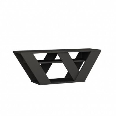 NORDVÄRK Pipralla TV-bord, w. 1 hylla - antracitgrå melamin (110x30)