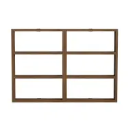 NORDVÄRK PR1 vägghylla, med 6 fack - valnötsmelamin