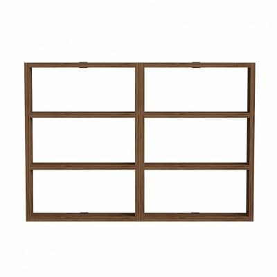 NORDVÄRK PR1 vägghylla, med 6 fack - valnötsmelamin