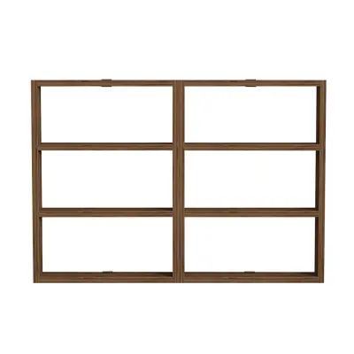 NORDVÄRK PR1 vägghylla, med 6 fack - valnötsmelamin