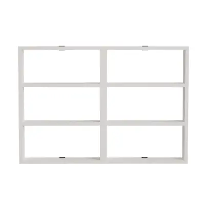 NORDVÄRK PR1 vägghylla, med 6 fack - vit melamin