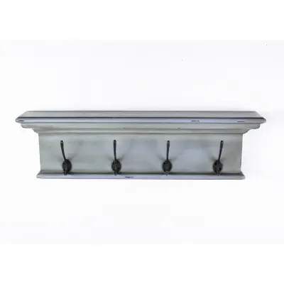 NOVASOLO Halifax klädhängare, w. 4 krokar - blå svart mahogny och MDF