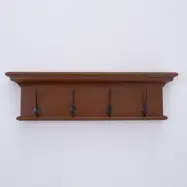 NOVASOLO Halifax kl&auml;dh&auml;ngare, w. 4 krokar - brun antik mahogny och MDF