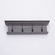 NOVASOLO Halifax kl&auml;dh&auml;ngare, w. 4 krokar - gr&aring;brun mahogny och MDF