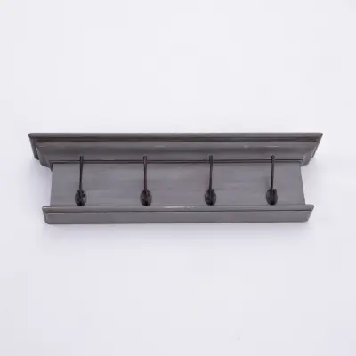 NOVASOLO Halifax klädhängare, w. 4 krokar - gråbrun mahogny och MDF