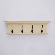 NOVASOLO Halifax kl&auml;dh&auml;ngare, w. 4 krokar - gulbrun antik mahogny och MDF