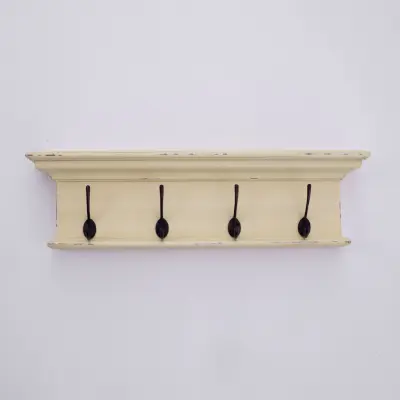 NOVASOLO Halifax klädhängare, w. 4 krokar - gulbrun antik mahogny och MDF