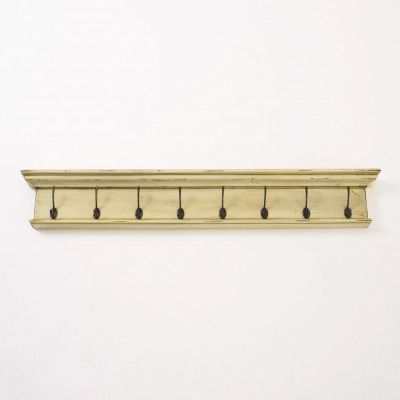 NOVASOLO Halifax klädhängare, w. 8 krokar - gulbrun mahogny och MDF