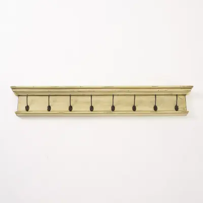 NOVASOLO Halifax klädhängare, w. 8 krokar - gulbrun mahogny och MDF