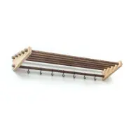ROON& RAHN Moodrack hatthylla - natur/brun ek, med 7 S-krokar, 98 cm