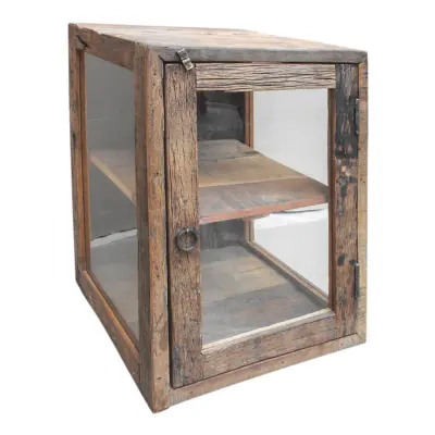 SJÄLSÖ NORDIC Skåp - Naturligt / KlartÅtervunnet Trä / Glas, med 1 Hylla och 1 Lucka