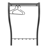 SPINDER DESIGN Carve klädhängare, med hylla, hängstång och 6 krokar - svart stål