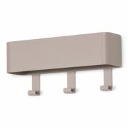 SPINDER DESIGN Dax Play 3 klädhängare, w. 3 krokar och hylla - silkeslen taupe stål