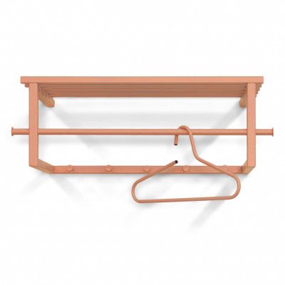 SPINDER DESIGN Marco Color Edition hatthylla, w. 5 krokar och 1 hängstång - lera terrastål