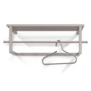 SPINDER DESIGN Marco Color Edition hatthylla, w. 5 krokar och 1 hängstång - silkeslent taupe stål