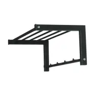 SPINDER DESIGN rektangulär Bergum klädhängare med hylla - svart stål