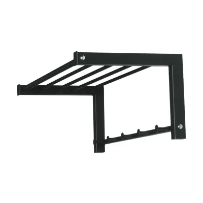 SPINDER DESIGN rektangulär Bergum klädhängare med hylla - svart stål