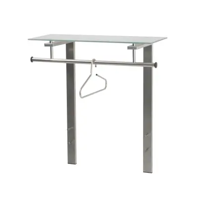 SPINDER DESIGN Rektangulär Dutch Klädhängare, med 1 Hylla - Glas och Grått Stål