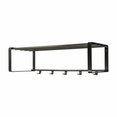 SPINDER DESIGN rektangulär Rex Blacksmith hatthylla, med 5 krokar - stål