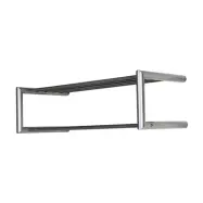 SPINDER DESIGN rektangulär Smooth hatthylla, med hängstång - grått stål