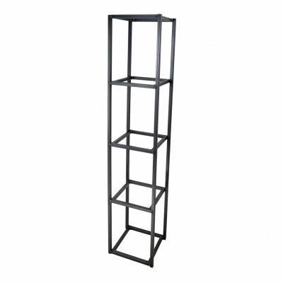 SPINDER DESIGN rektangulär Tampa Blacksmith bokhylla, med 4 hyllor - stål