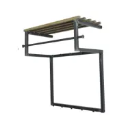 SPINDER DESIGN Rizzoli entr&eacute;arrangemang, med 10 krokar, h&auml;ngst&aring;ng och tr&auml;hylla - r&aring;st&aring;l och t