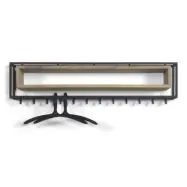 SPINDER DESIGN School Klädhängare, med 12 Galgar och Trähylla - Ek och Svart Stål (118 x 29,5 cm)